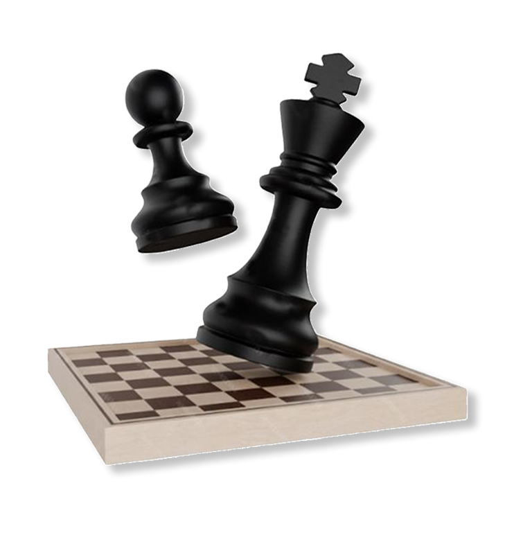 Chess pieces representing strategic positioning